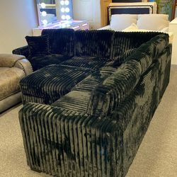 Black Cord Sectional Was $1099 Online Now $499. Full Price For sectional Not A Down Payment Etc