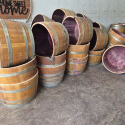 Half Wine Barrels