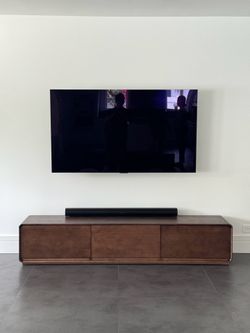Modern Brown Oak TV Stand