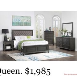 Country Like Queen Size Complete Bedroom Set. Mattress Sold Separately 