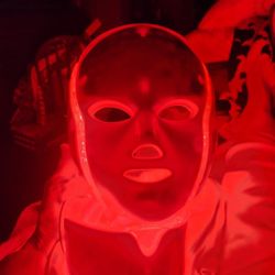 LED Face Light Therapy Mask, Red Light Therapy for Face, 7-Colors Facial Skin Care Mask, Portable Rechargeable Red Light Therapy Mask  New sealed pack
