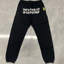 Awful Lot Of Cough Syrup Rinestone Sweats