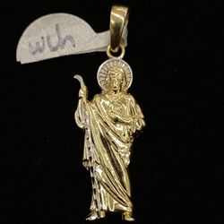$325 Two Tone Gold San Judas Saint Jude Charm 