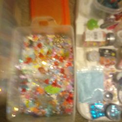 Huge Lots Of Arts And Crafts Supplies Billows For Epoxy Resin Molds Glitters Power Rangers Etc