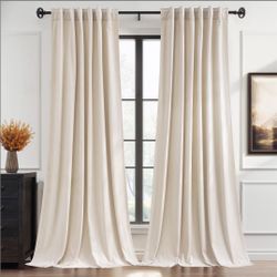 Cream Velvet Curtains 