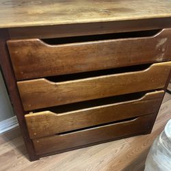 43”x25”, 38.5” h.  Real wood dresser