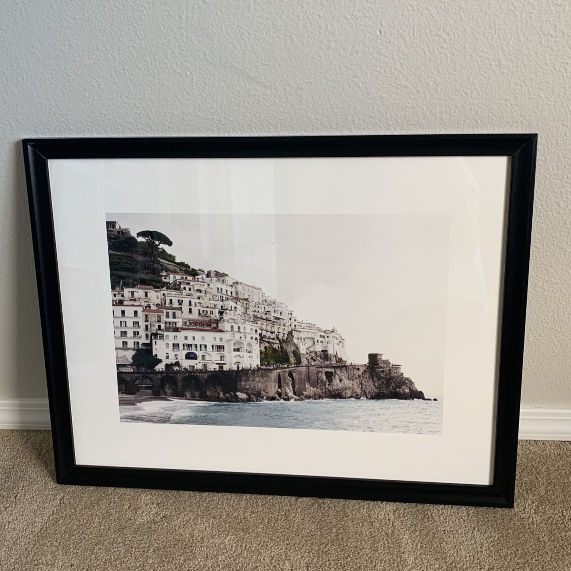 Amalfi coast, Italy - Black Framed Art Print - 18x24