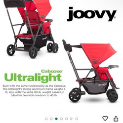 JOOVEY DOUBLE STROLLER WITH Travel BAG