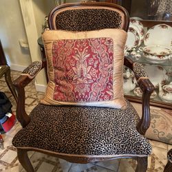 Leopard Print Arm Chair 