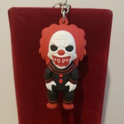 Spirit Halloween Scary Clown Keychain 2.5" Q