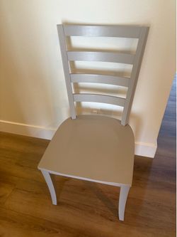 Wood Dining Chairs Light Gray x6
