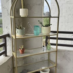 Gold Glass Arched Shelve