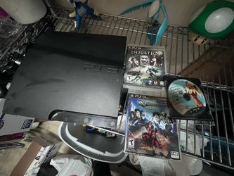 PS3 Slim 325 Gig W Games And Wired Control 
