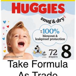 Huggies Size 8 Snug Dry Diapers Pañales 