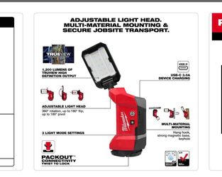 Shop Milwaukee M12 ROVER Multi-Directional Flood Light w/ PACKOUT Compatibility