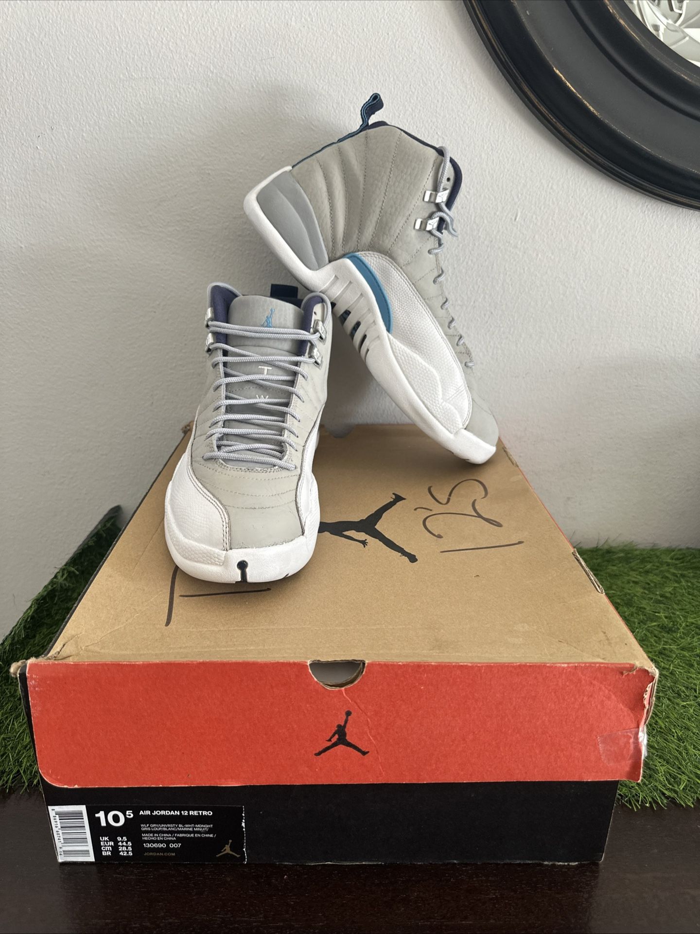 Jordan 12 Retro unc 2016 Repainted Size 10.5