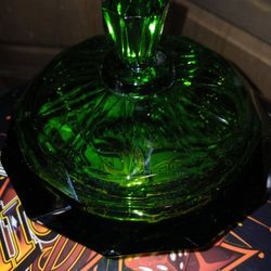 Beautiful Green Candy Dish