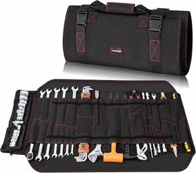 Universal Tool Kit for ATV UTV Motorcycle with Roll Pouch 67 Pieces with Roll up Pouch, Metric Tools Ratchet Sockets, Travel Wrenches Portable Tool Or