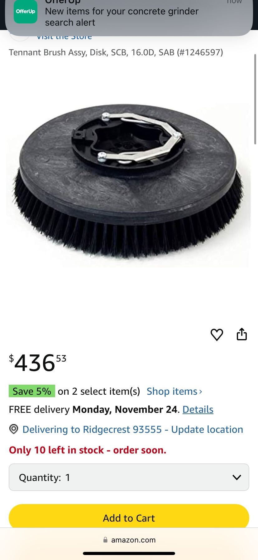 Tenant Machine Brush Disk New