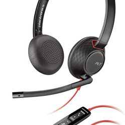 Blackwire C5220 - Wired, Dual-Ear (Stereo) Headset with Boom Mic - USB-A, 3.5 mm to connect to your PC, Mac, Tablet and/or Cell Phone