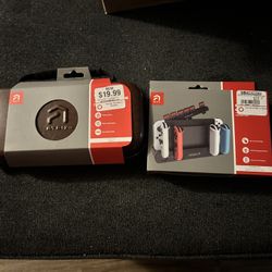 Nintendo Switch Charging Dock Accessory And Leather Carrying Case