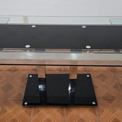 Double Glass dining table