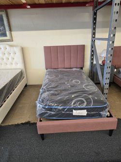 TWIN BED FRAME AND MATTRESS