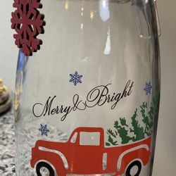 Brand New Christmas Goodie Jar Holder