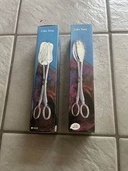 Silver Plated Cake Tongs (New)