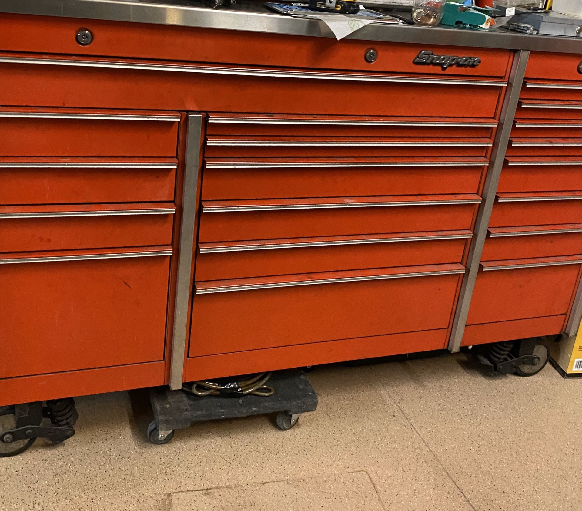 SNAP ON master red tool box.