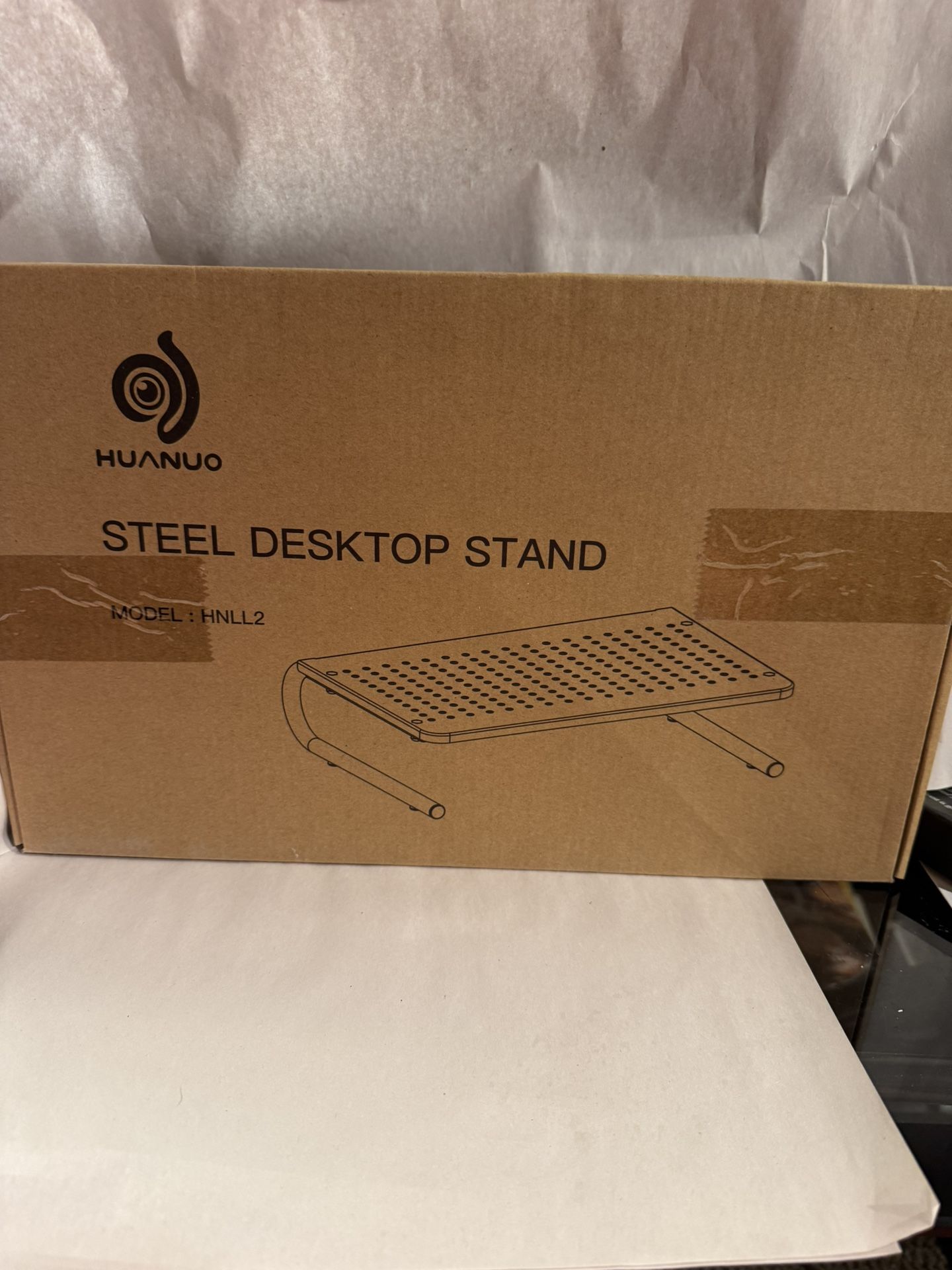 New Steel Black Desktop Computer Stand Shelf Space Saver Riser Monitor Printer Storage 