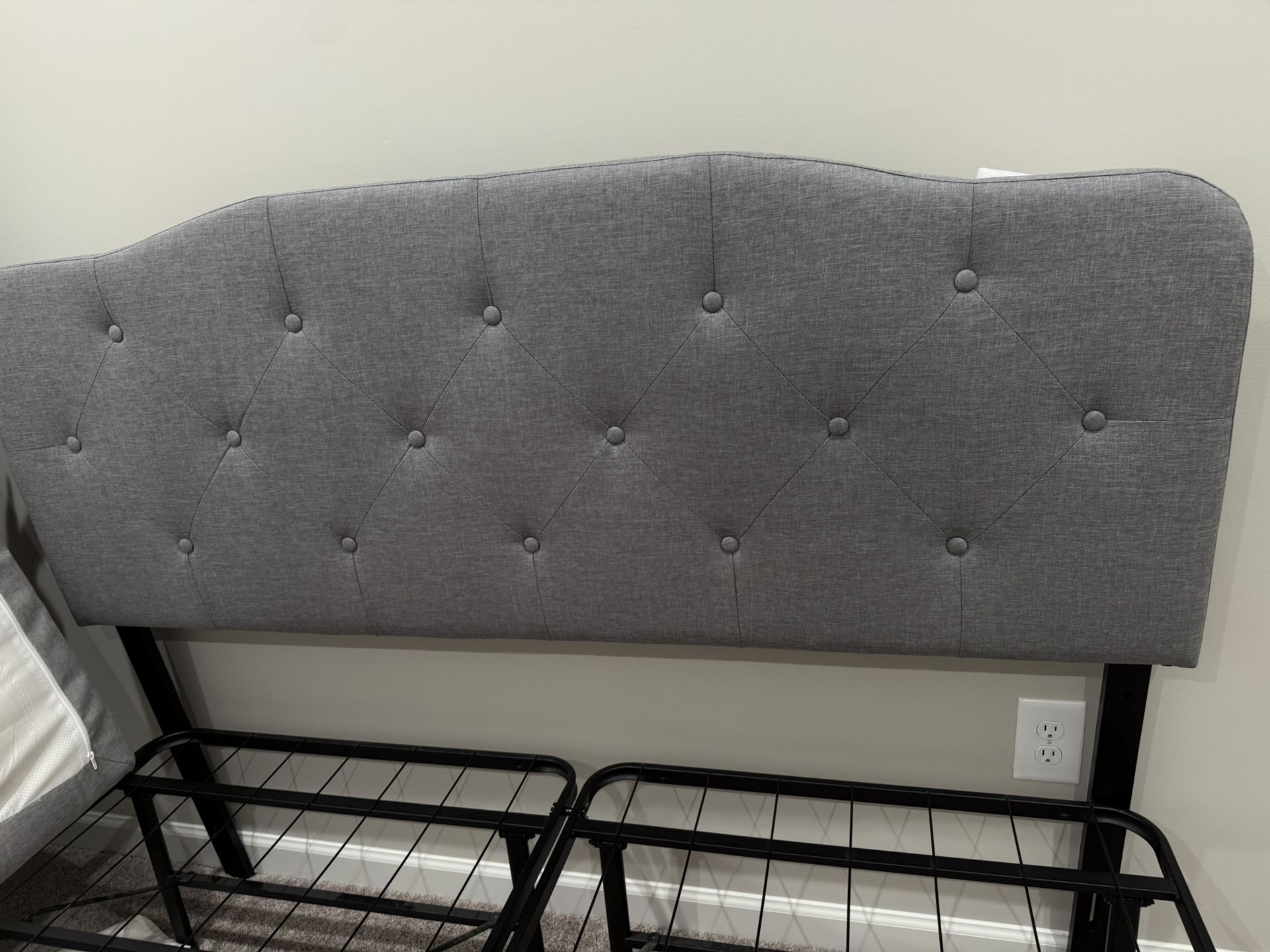 Foldable Bed Frame (queen Size) & Bed Board Head