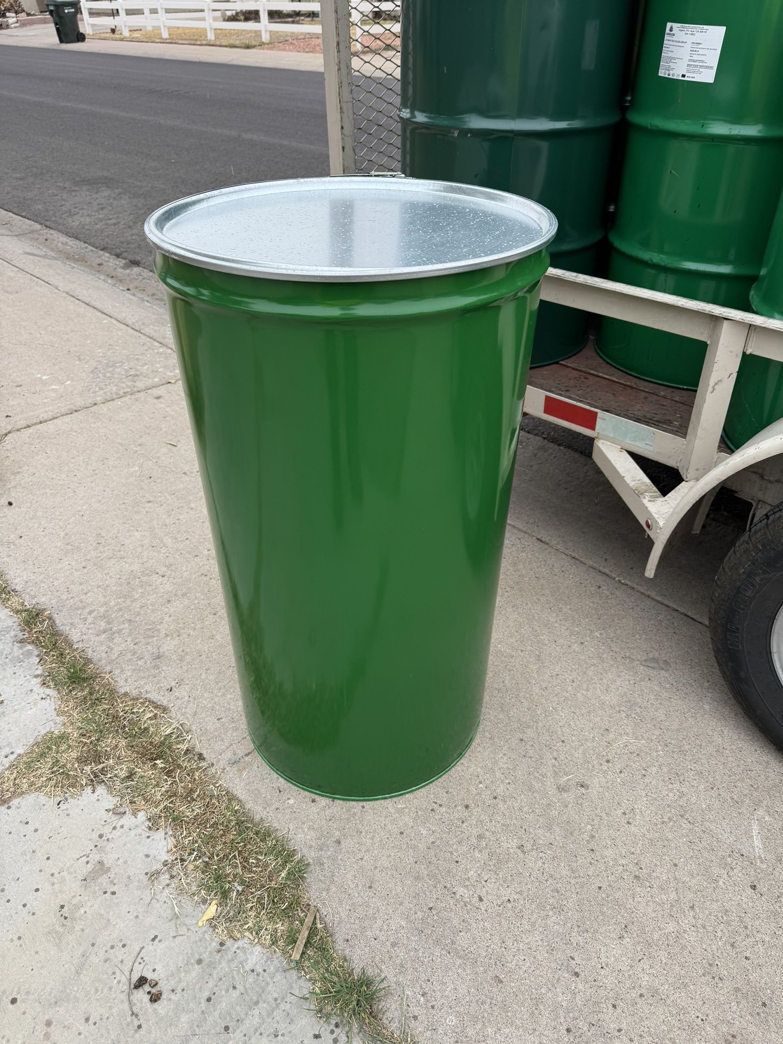 55 Gallon Drums.