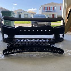 New Front Bumper Lower grille and Snorkel grille For Dodge Charger Scat Pack Hellcat 392 GT SXT 2015 To 2022