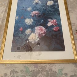 “The Rose Garden” Painting By George C. Lambkin