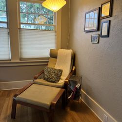 IKEA Poang Chair And Ottoman