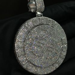 925 Silver Moissanite Diamond Pendant 
