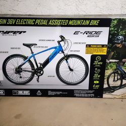 Hyper 26 Inch Pedal Assist.. Electric..E Ride Mountain Bike..Brand New