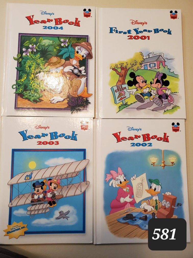 Set Of 4 Disney Year Books