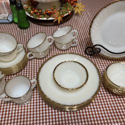 Fire King White Tea Set