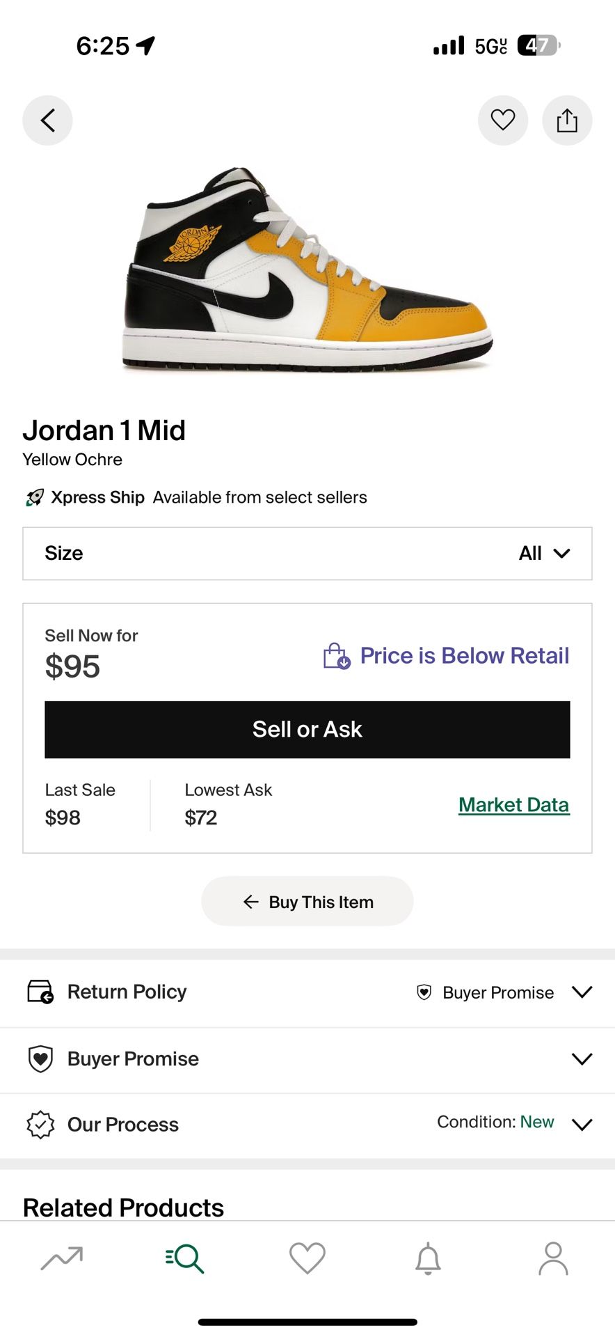 Jordan Mid Yellow Ochre