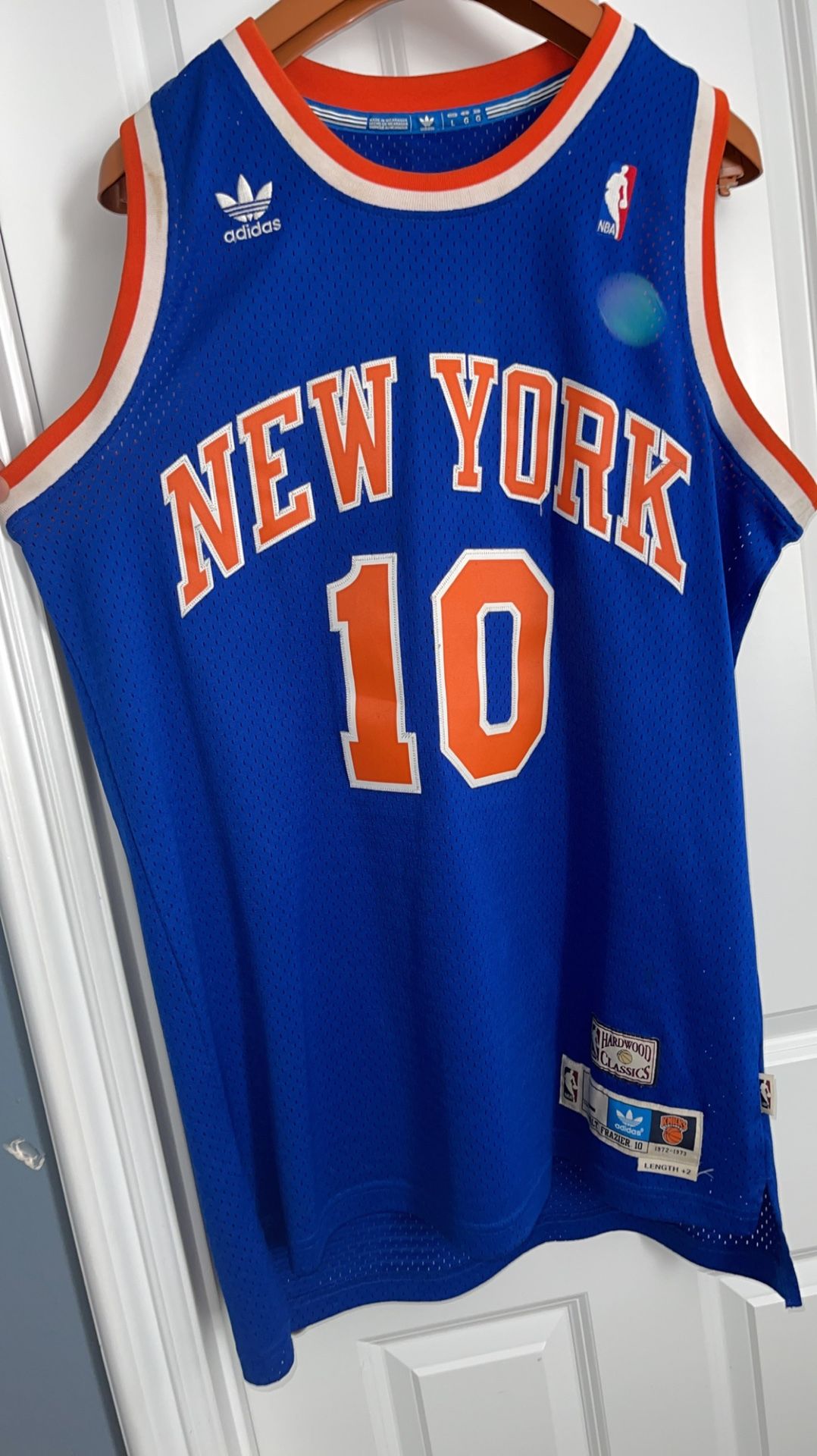 Authentic Walt Frazier Blue Road Knicks Jersey