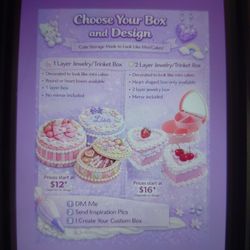 Custom Fake Mini Decoden Cake Jewelry Boxes