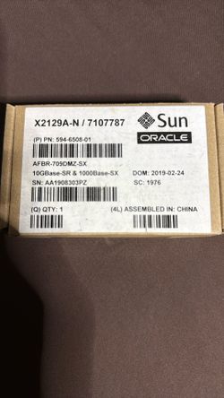 Sun Oracle Optical Transceiver