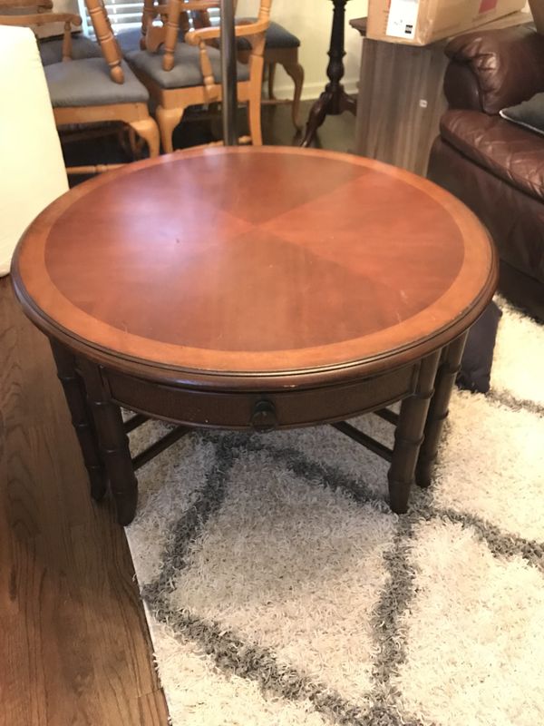 Solid Wood Round Coffee Table For In Charlotte Nc Offerup