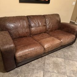 2 Full Size Leather Couch’s 