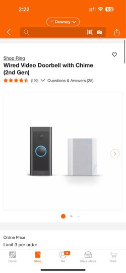 Ring Wired Video Doorbell with Chime (2nd Gen)
