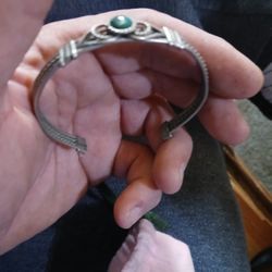 1930's Native American Silver Bracelet 