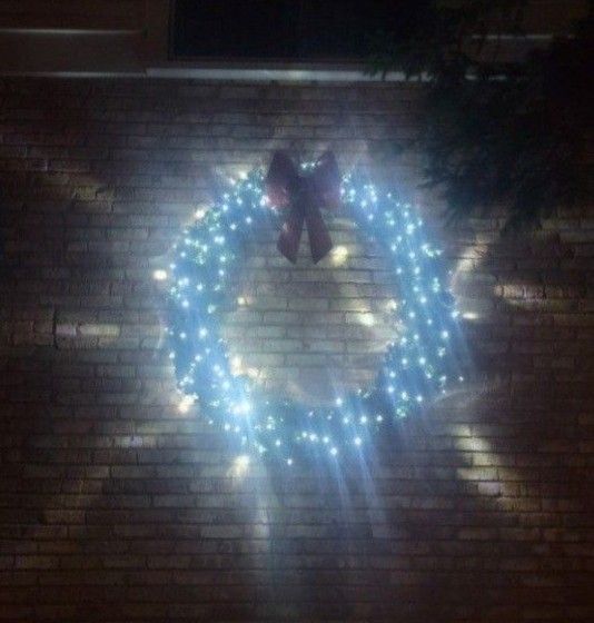 Artificial 54-in LED Light Up Wreath. Comes With Free 24 Inch Artificial Reef