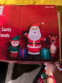 Inflatable Santa and Friends Christmas Decoration